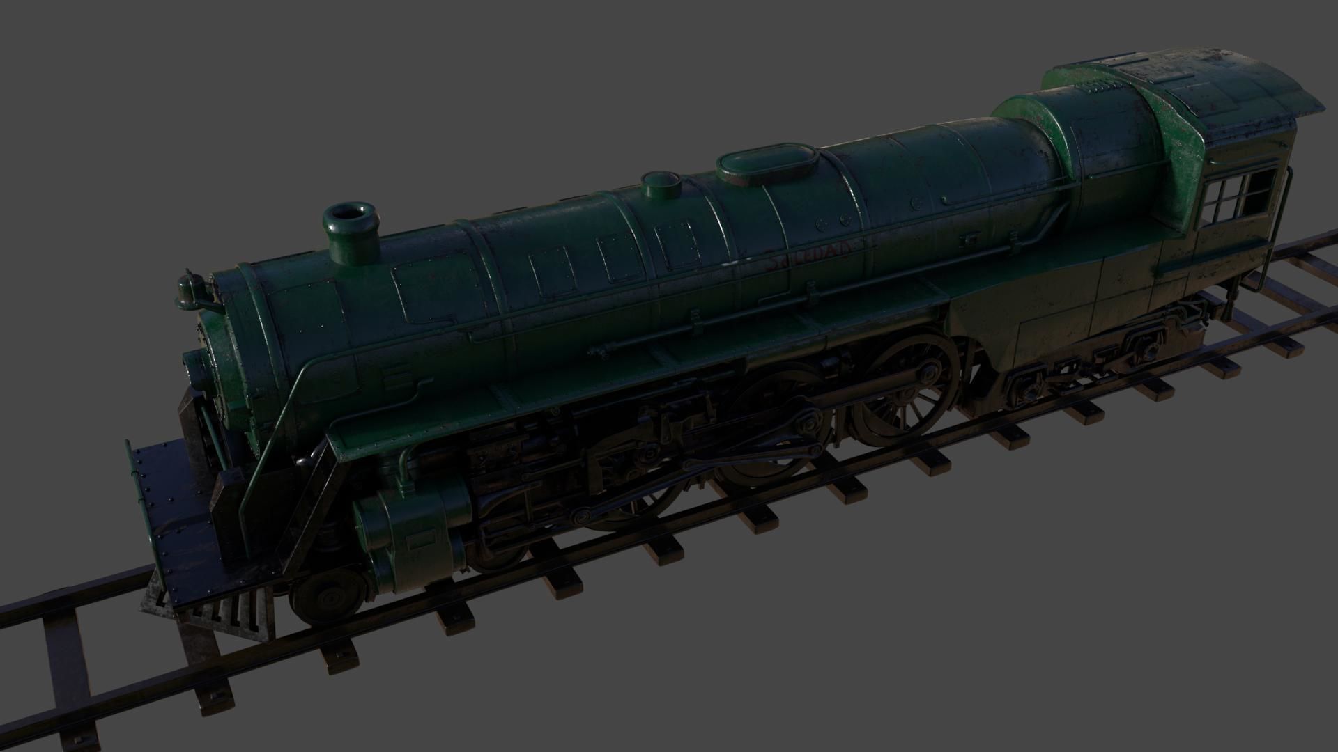 Berkshire steam locomotive 3D model_5