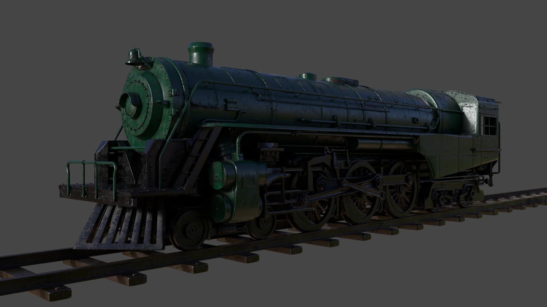 Berkshire steam locomotive 3D model_4