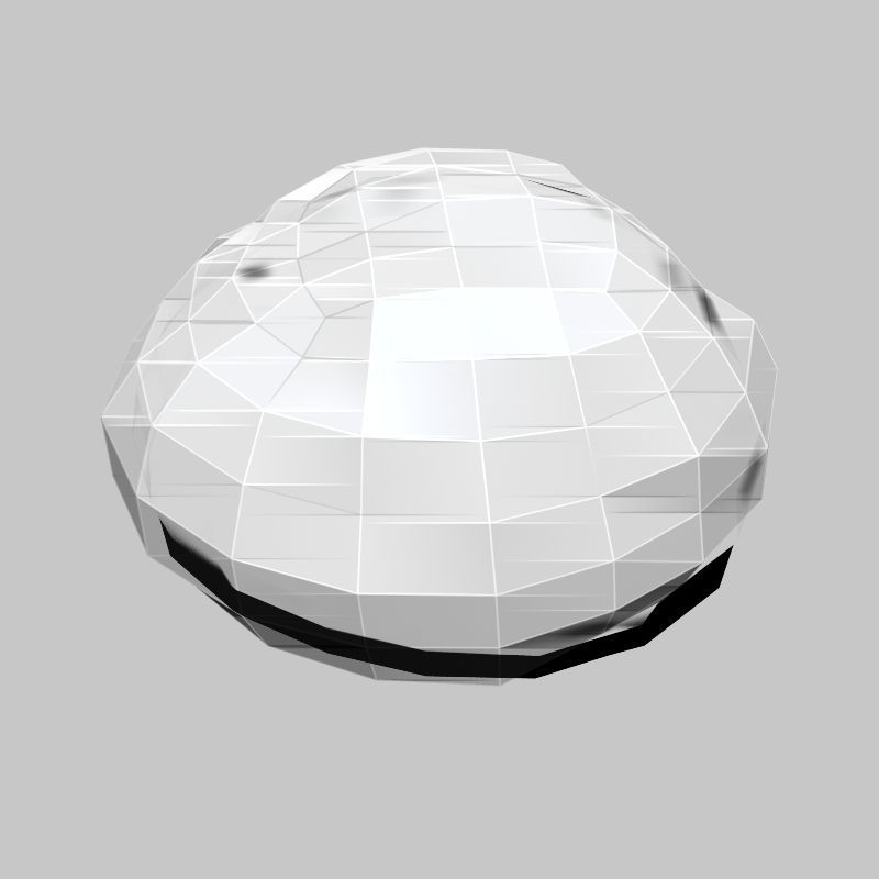 Pistolet Bread Roll 2 Low-poly 3D model_1