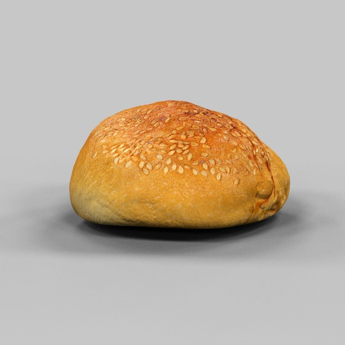 Pistolet Bread Roll 3 Low-poly 3D model_2