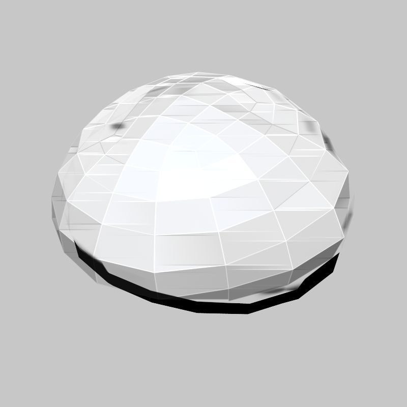 Pistolet Bread Roll 3 Low-poly 3D model_5