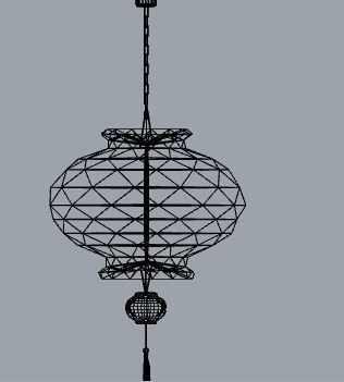 Chinese Honeycomb Lantern 3D model_5