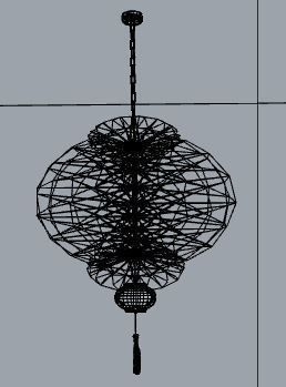 Chinese Honeycomb Lantern 3D model_6