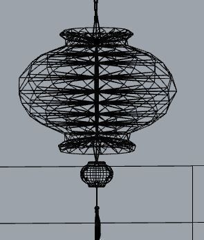 Chinese Honeycomb Lantern 3D model_7