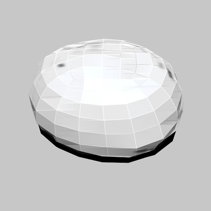 Pistolet Bread Roll 4 Low-poly 3D model_1