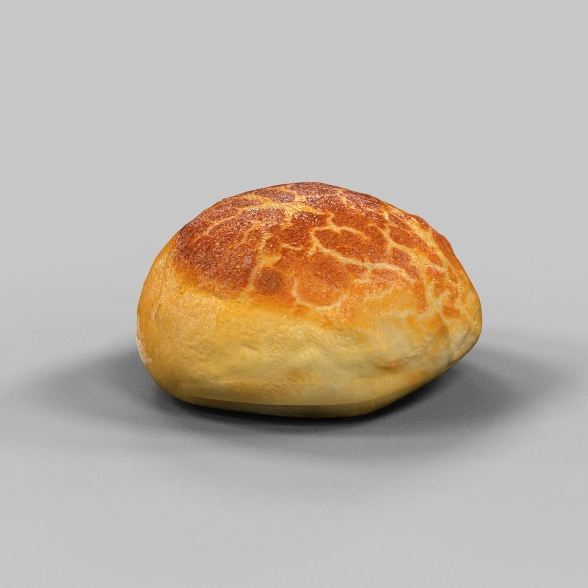 Pistolet Bread Roll 4 Low-poly 3D model_3