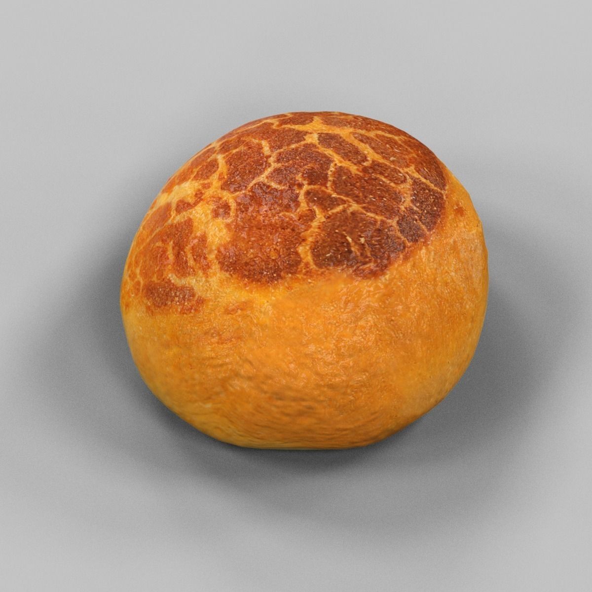 Pistolet Bread Roll 4 Low-poly 3D model_5