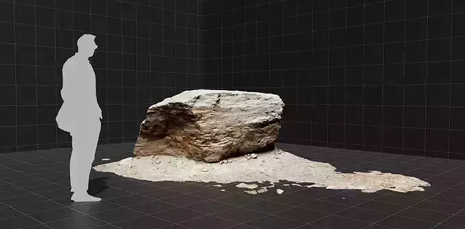3d scanned rock - 026 Low-poly 3D model