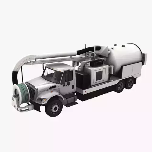 Jetter Truck International 7400 Low-poly 3D model