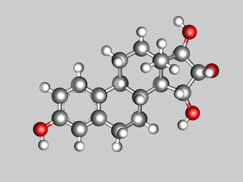 Estetrol molecule 3D model_0
