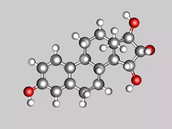 Estetrol molecule 3D model