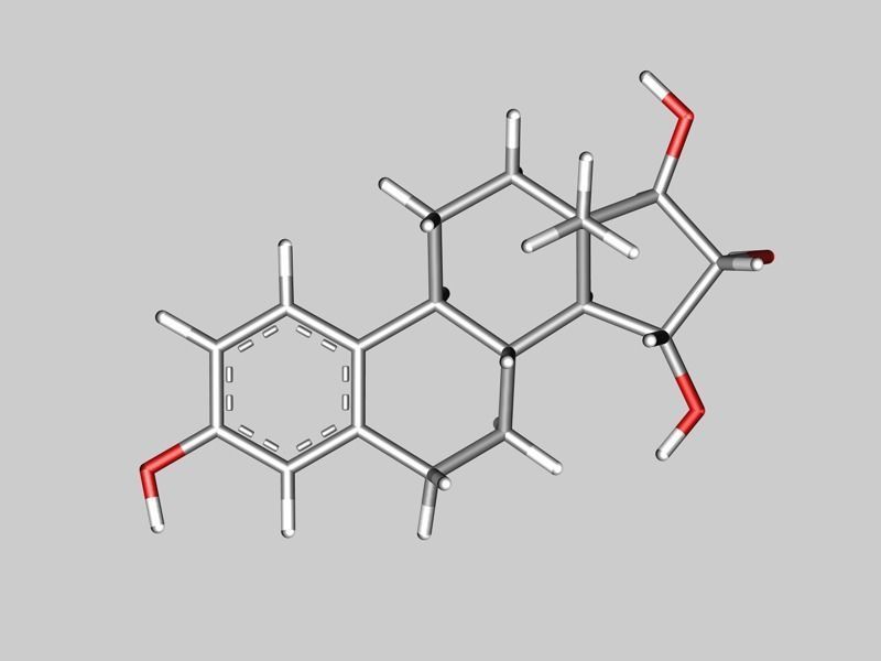 Estetrol molecule 3D model_1