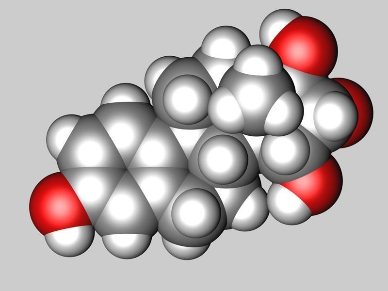Estetrol molecule 3D model_3