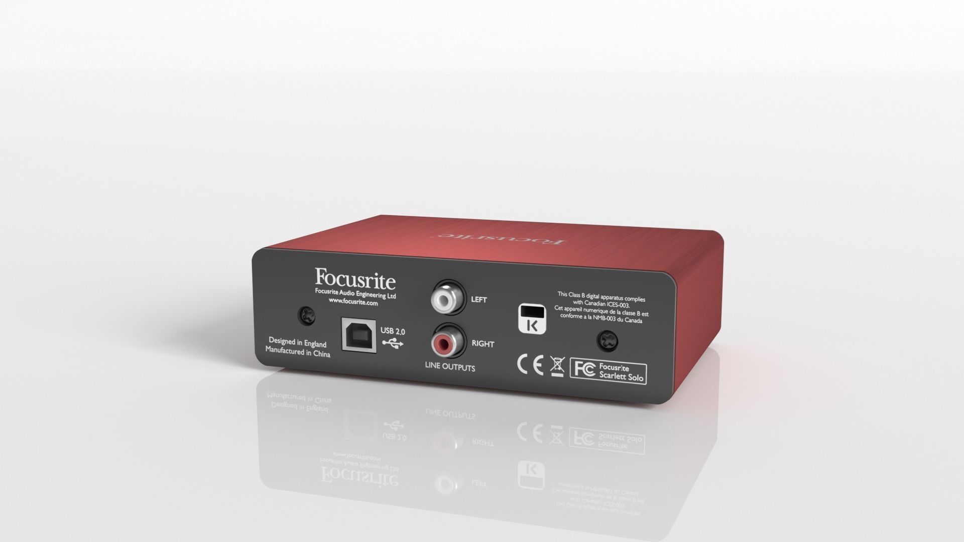 Sound card Focusrite Scarlett Solo 2nd gen 3D model_1