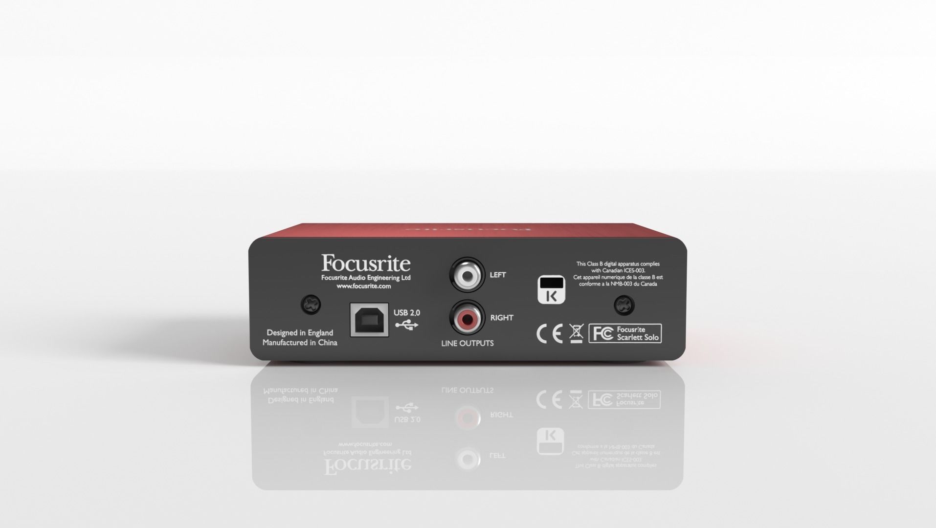 Sound card Focusrite Scarlett Solo 2nd gen 3D model_4