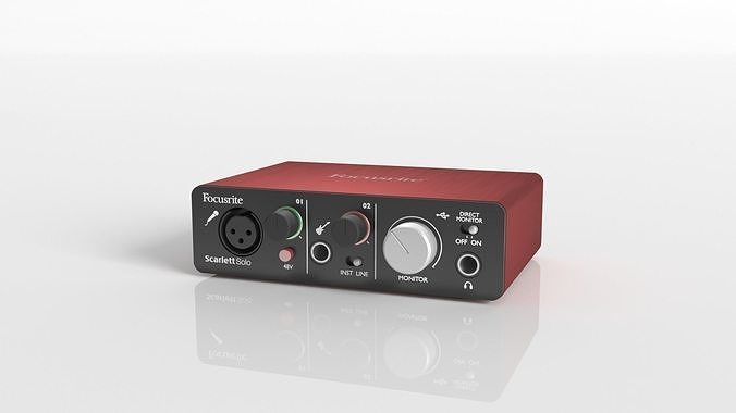Sound card Focusrite Scarlett Solo 2nd gen 3D model