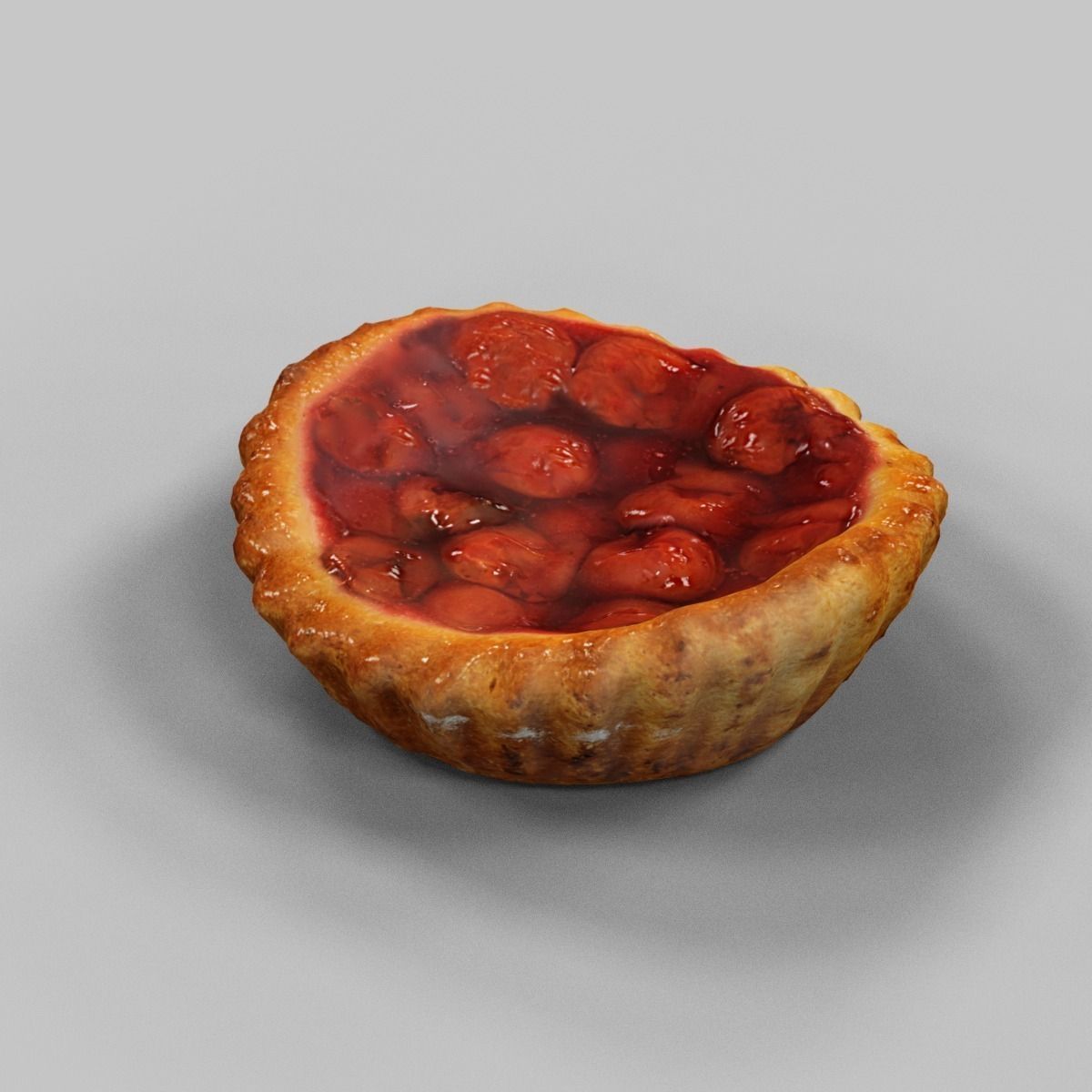 Cherry Pie Low-poly 3D model_2