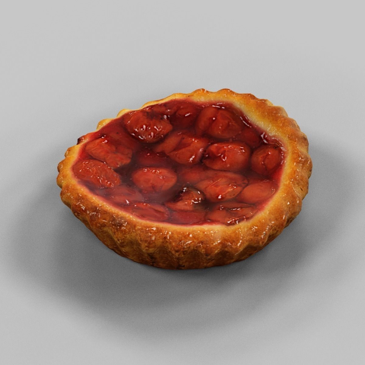Cherry Pie Low-poly 3D model_4