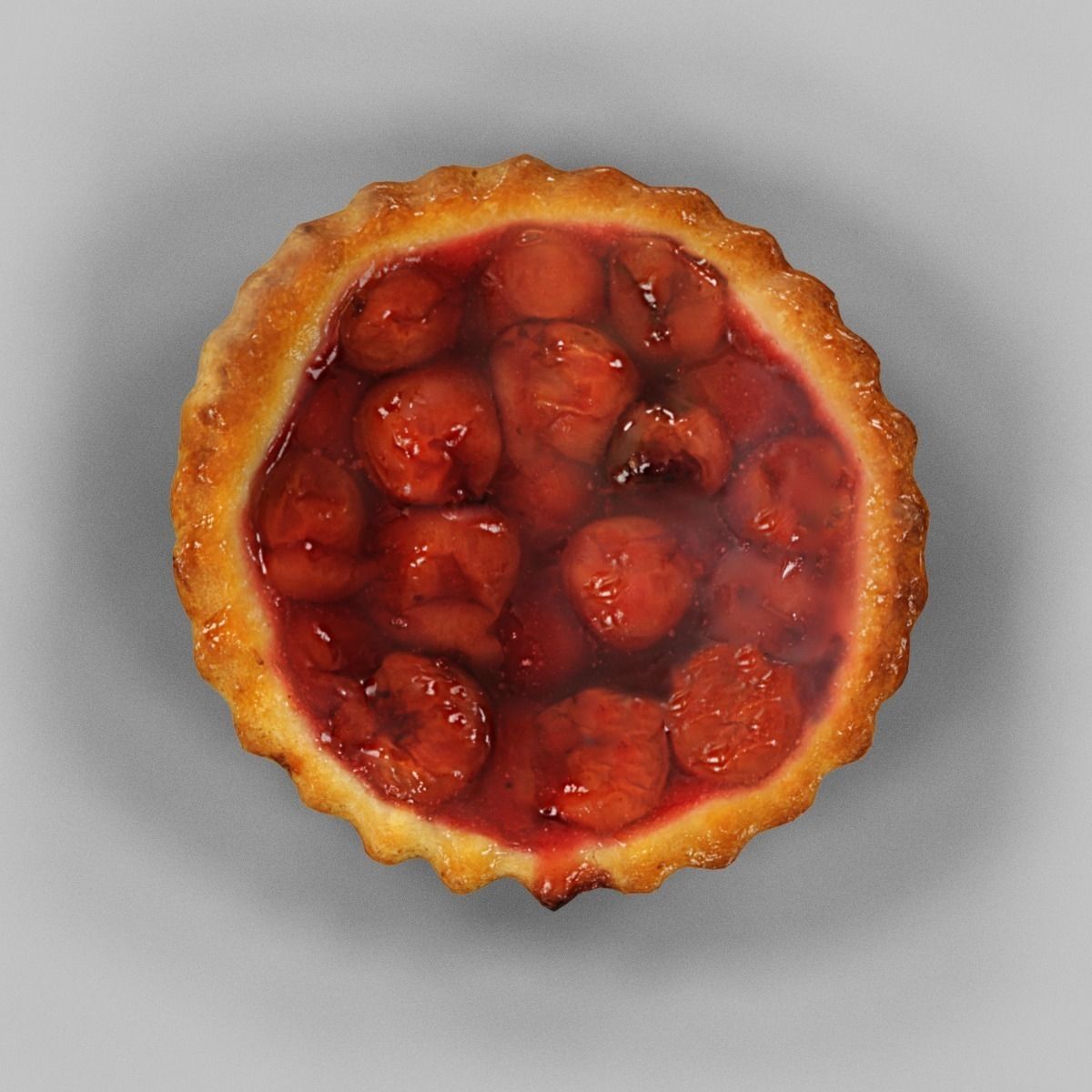 Cherry Pie Low-poly 3D model_5