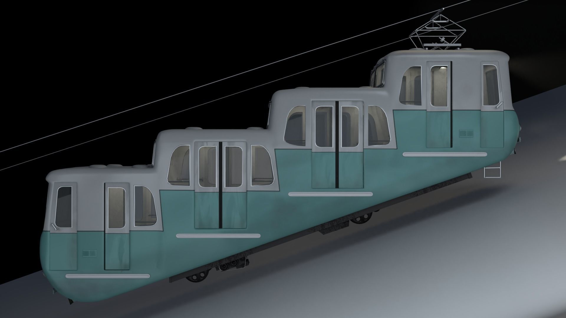 Kyiv Funicular train 1959 3D model_4