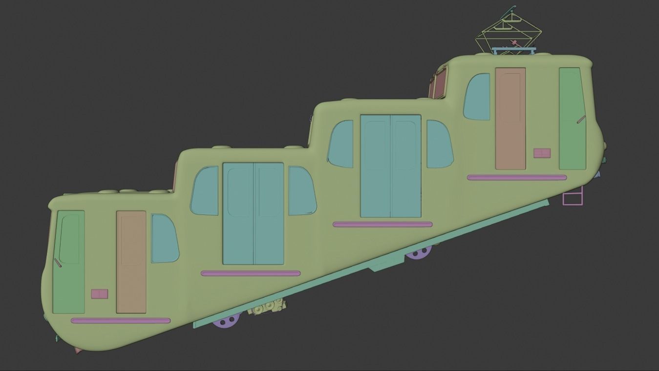 Kyiv Funicular train 1959 3D model_5