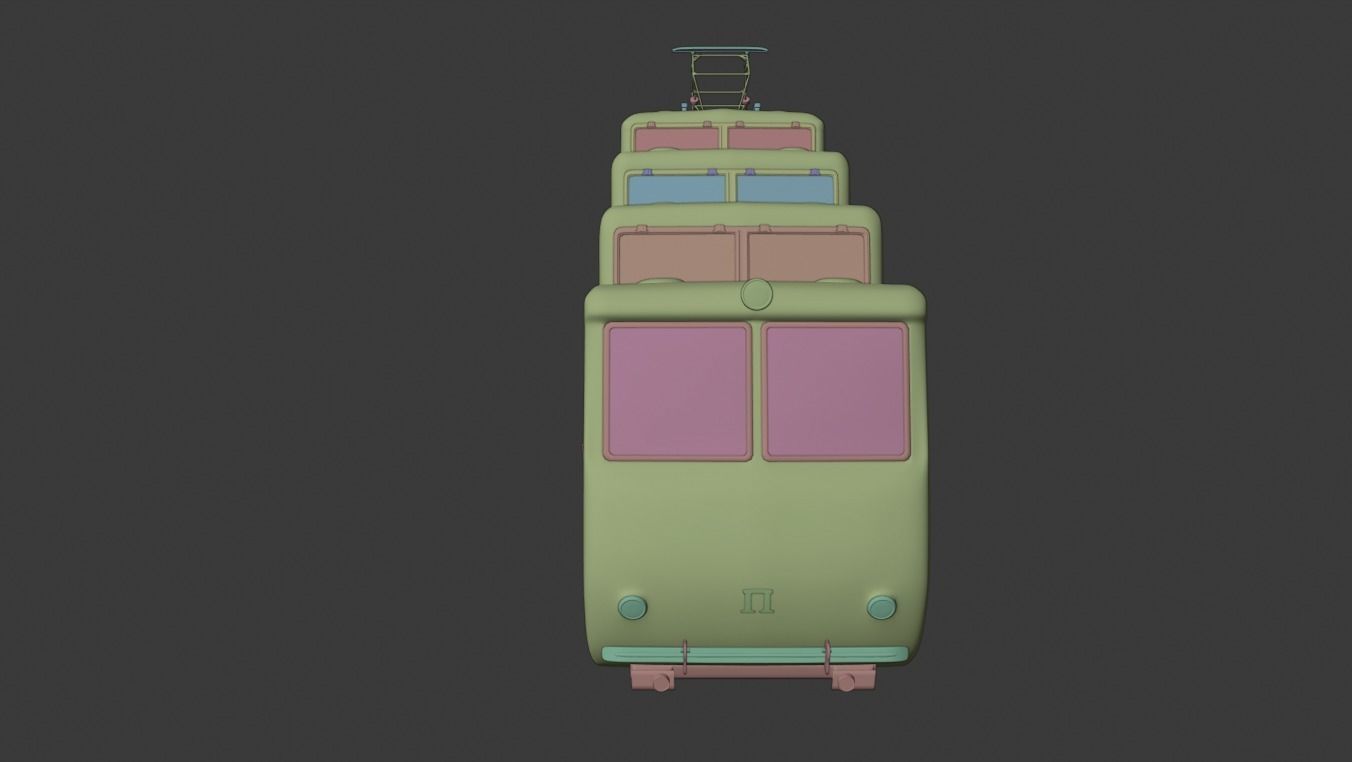 Kyiv Funicular train 1959 3D model_8