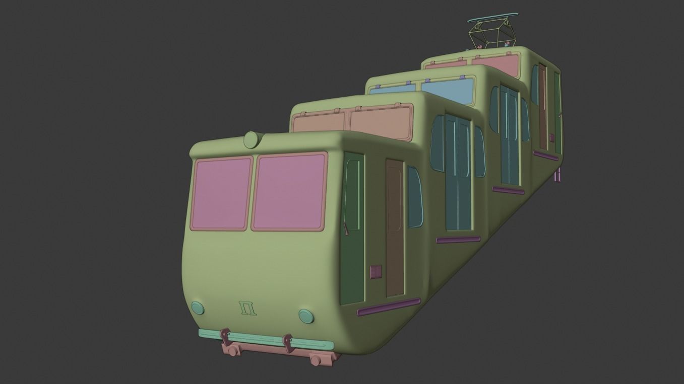 Kyiv Funicular train 1959 3D model_11