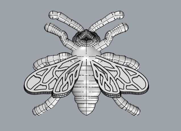 Bee pendant 3D print model_2