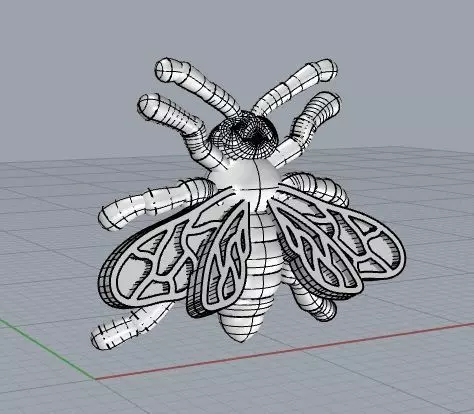 Bee pendant 3D print model_0