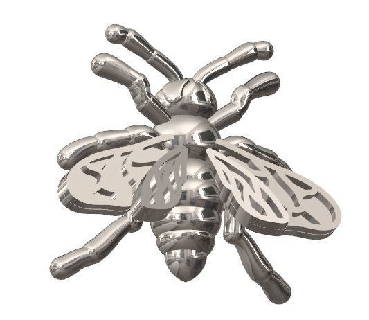 Bee pendant 3D print model_1