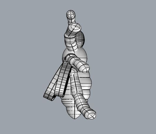 Bee pendant 3D print model_3