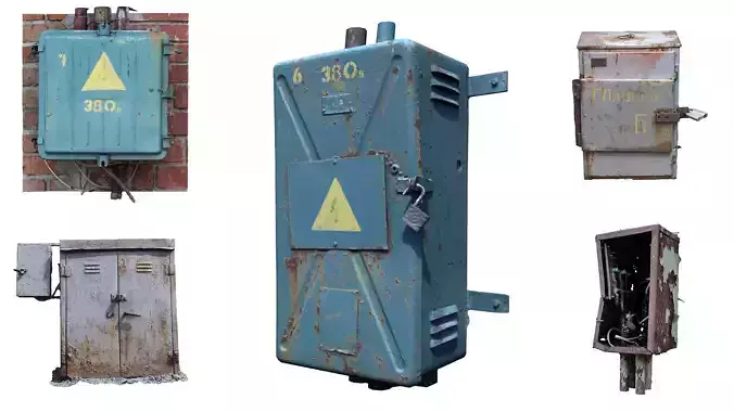 Electrical shields 3D Model Collection
