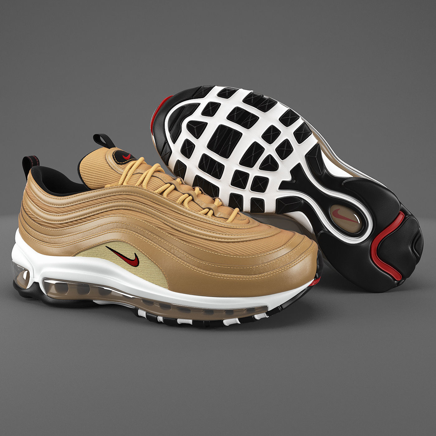 Air max 97 Nike PBR Low-poly 3D model_7
