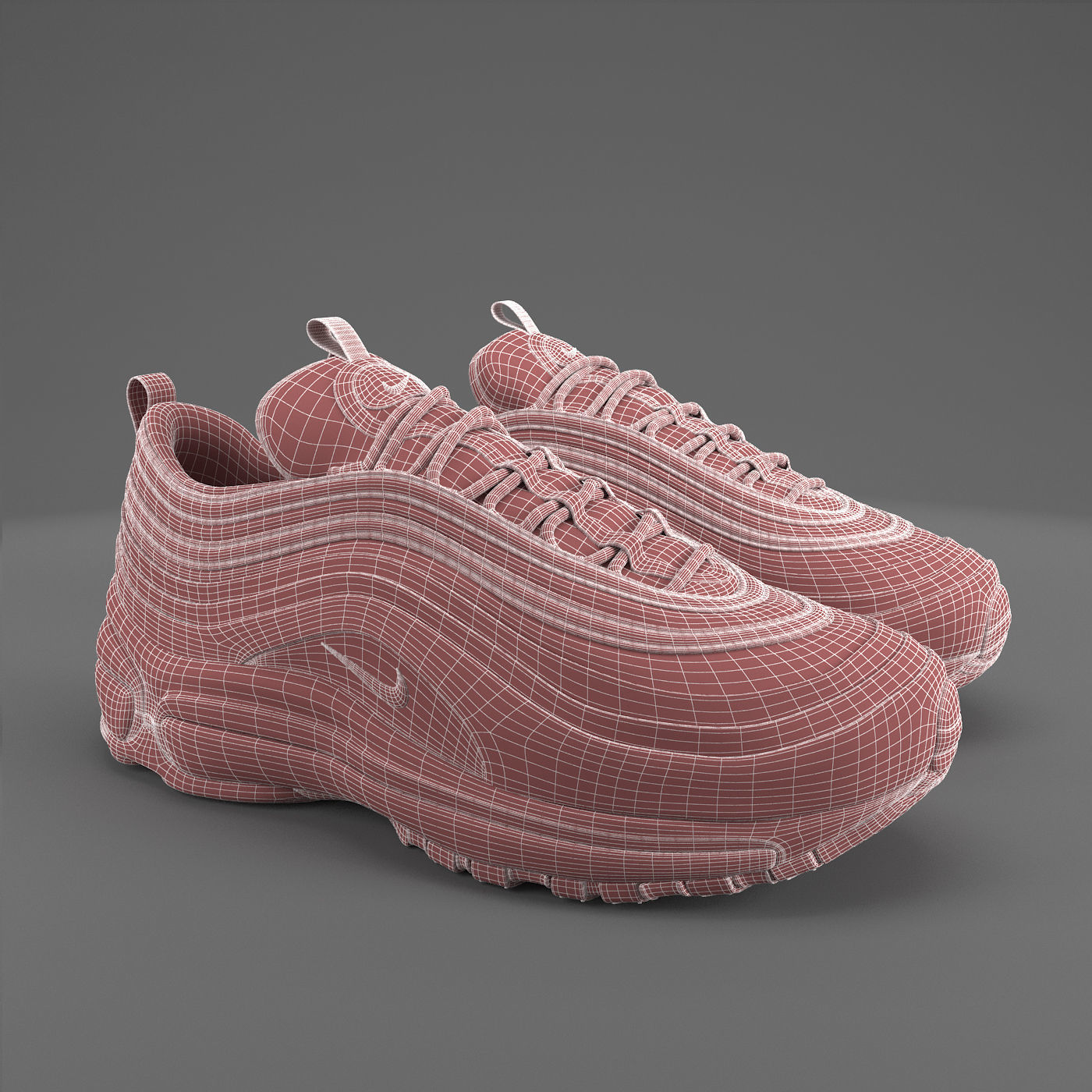 Air max 97 Nike PBR Low-poly 3D model_8