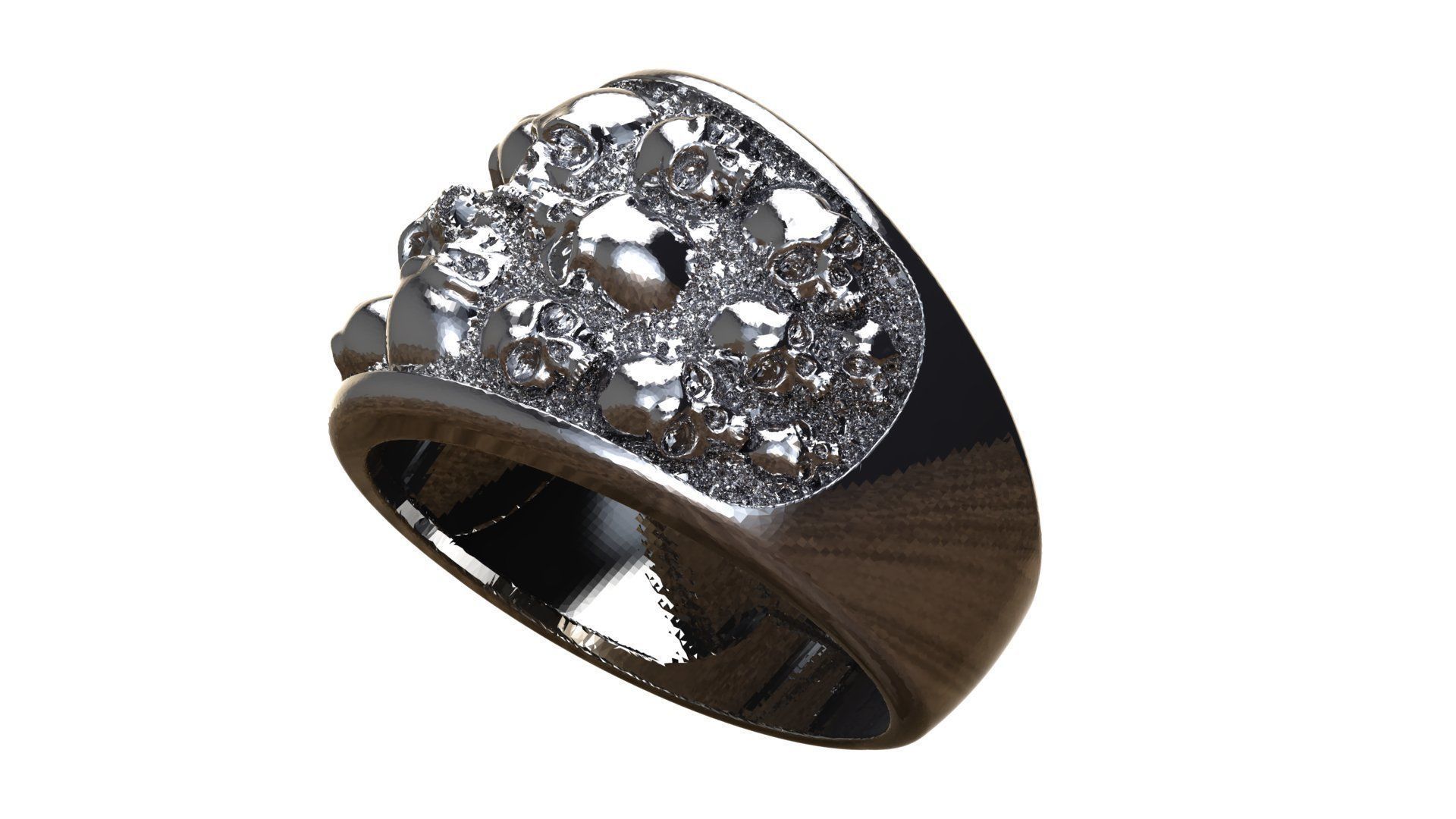 Skulls Ring 3D print model_15