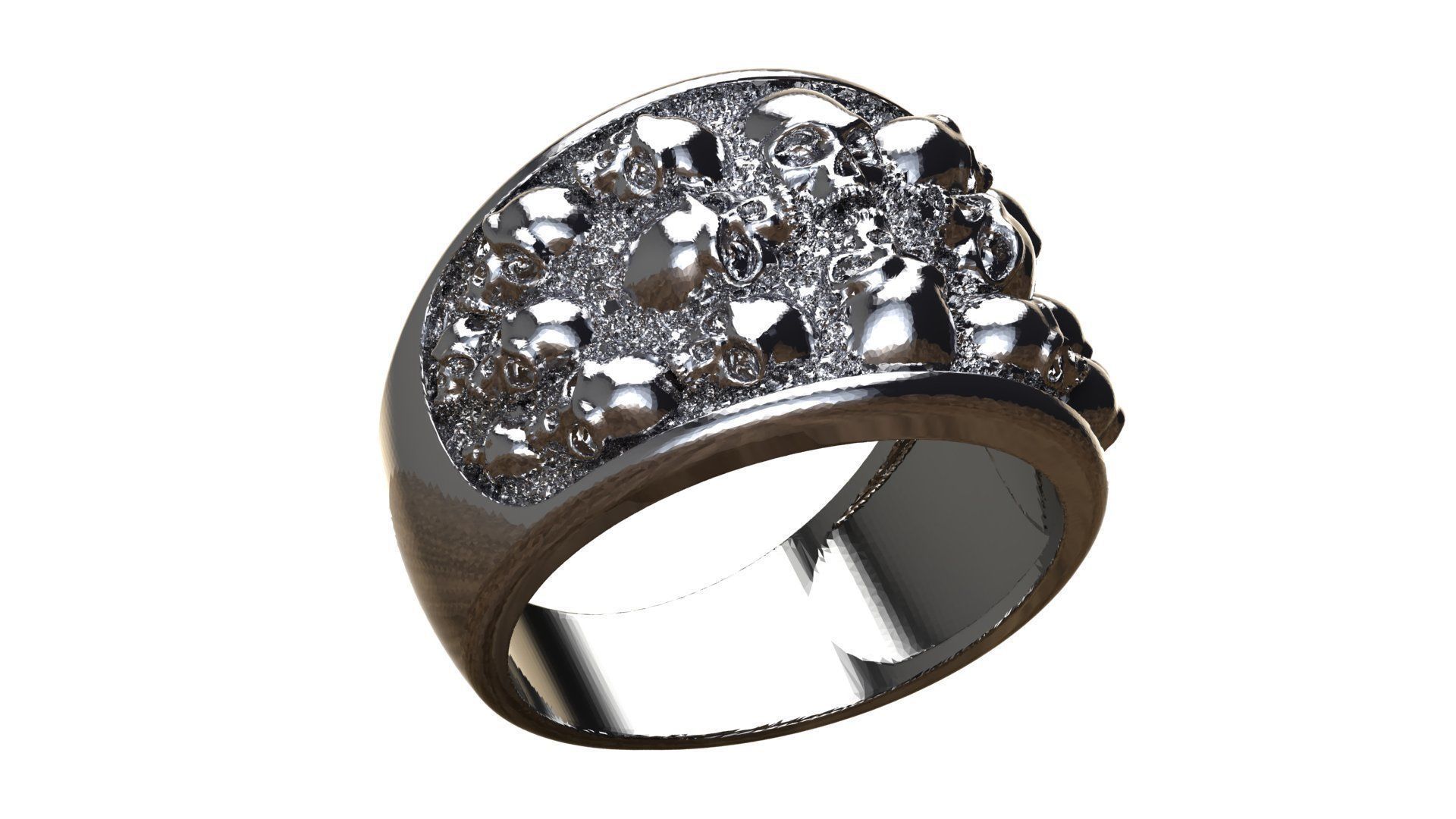Skulls Ring 3D print model_6