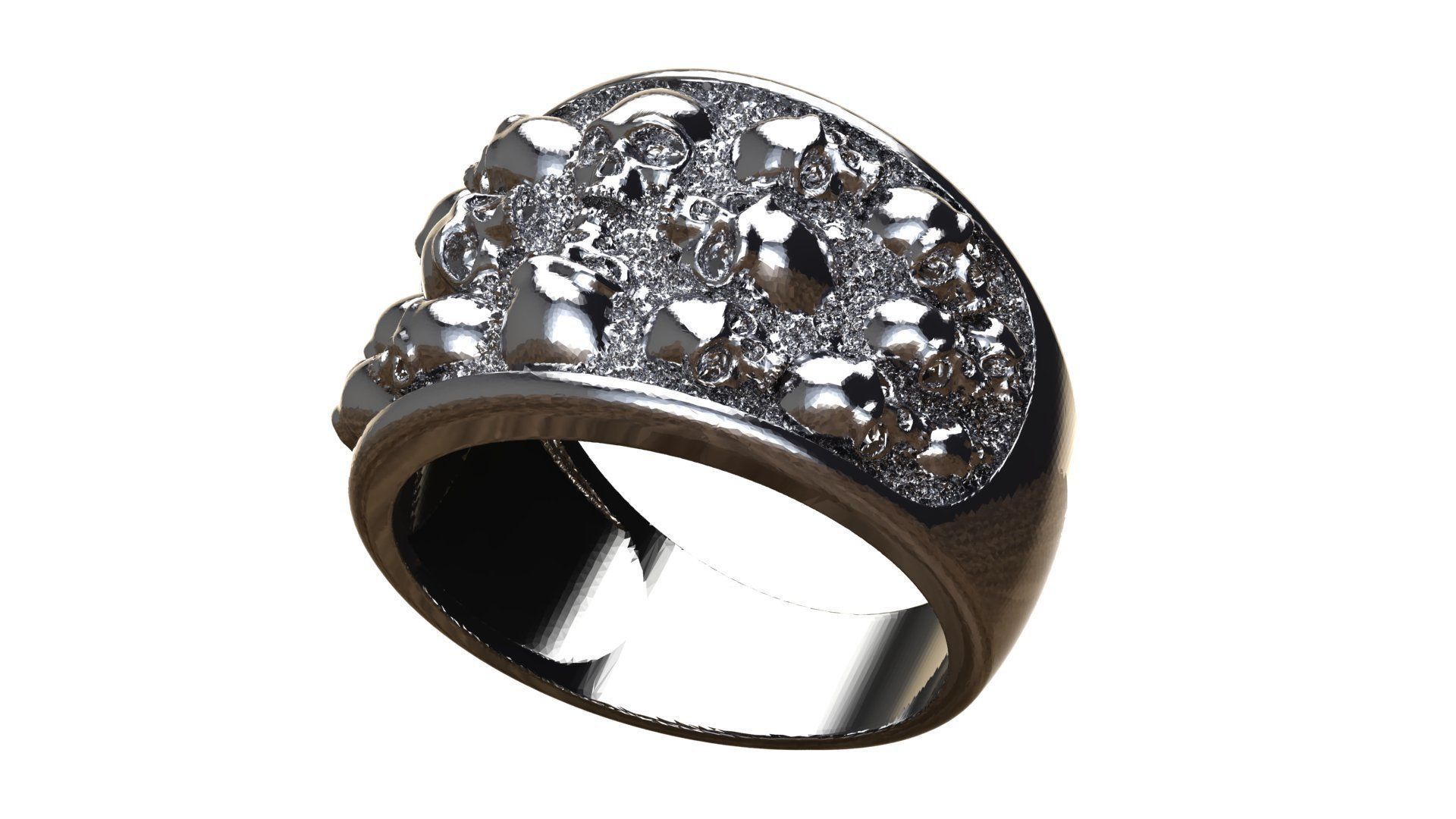 Skulls Ring 3D print model_16