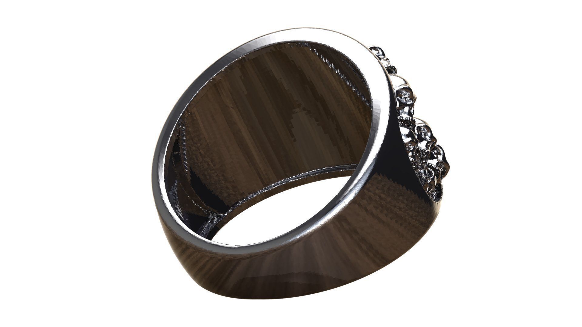Skulls Ring 3D print model_10