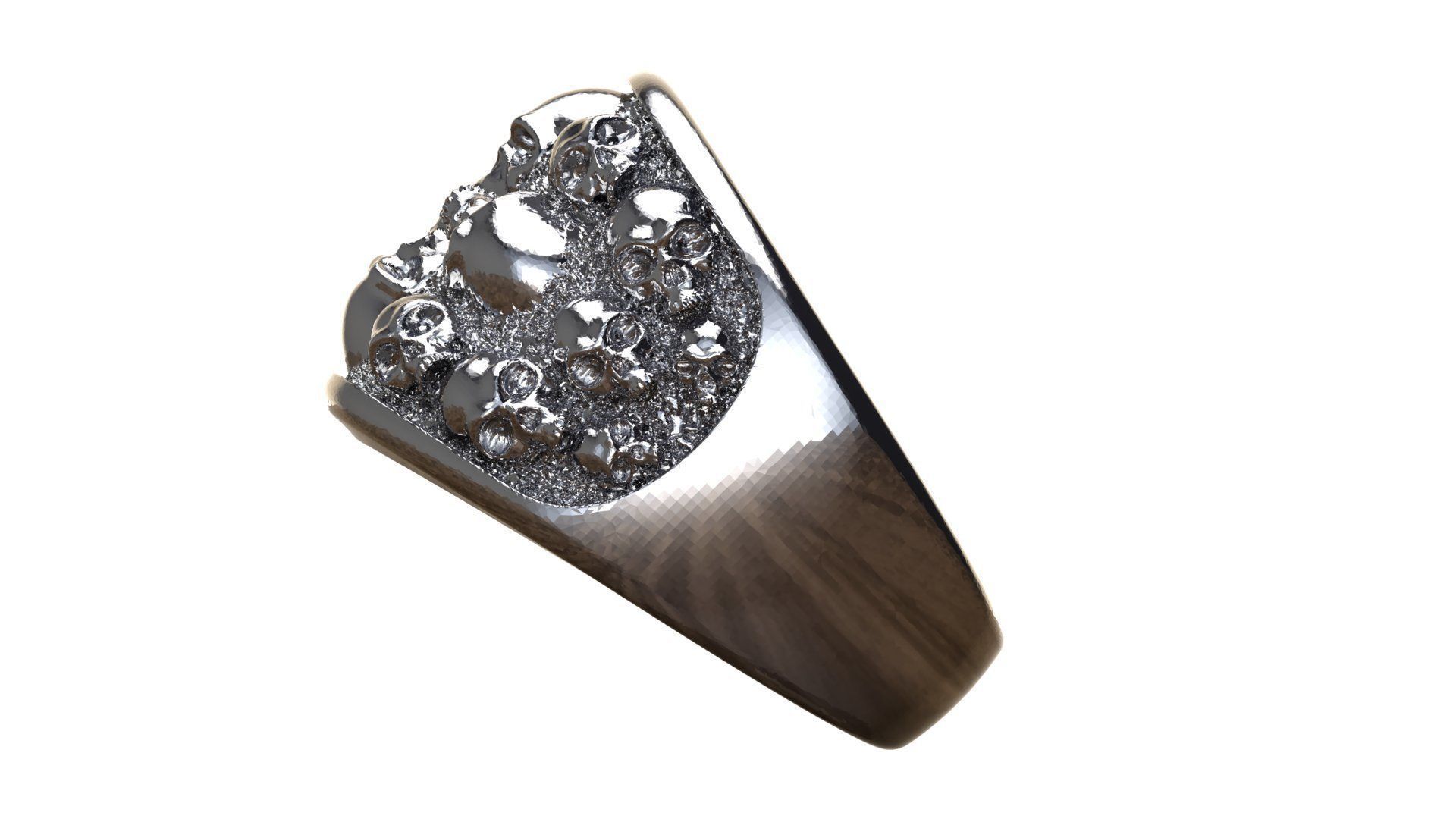 Skulls Ring 3D print model_14