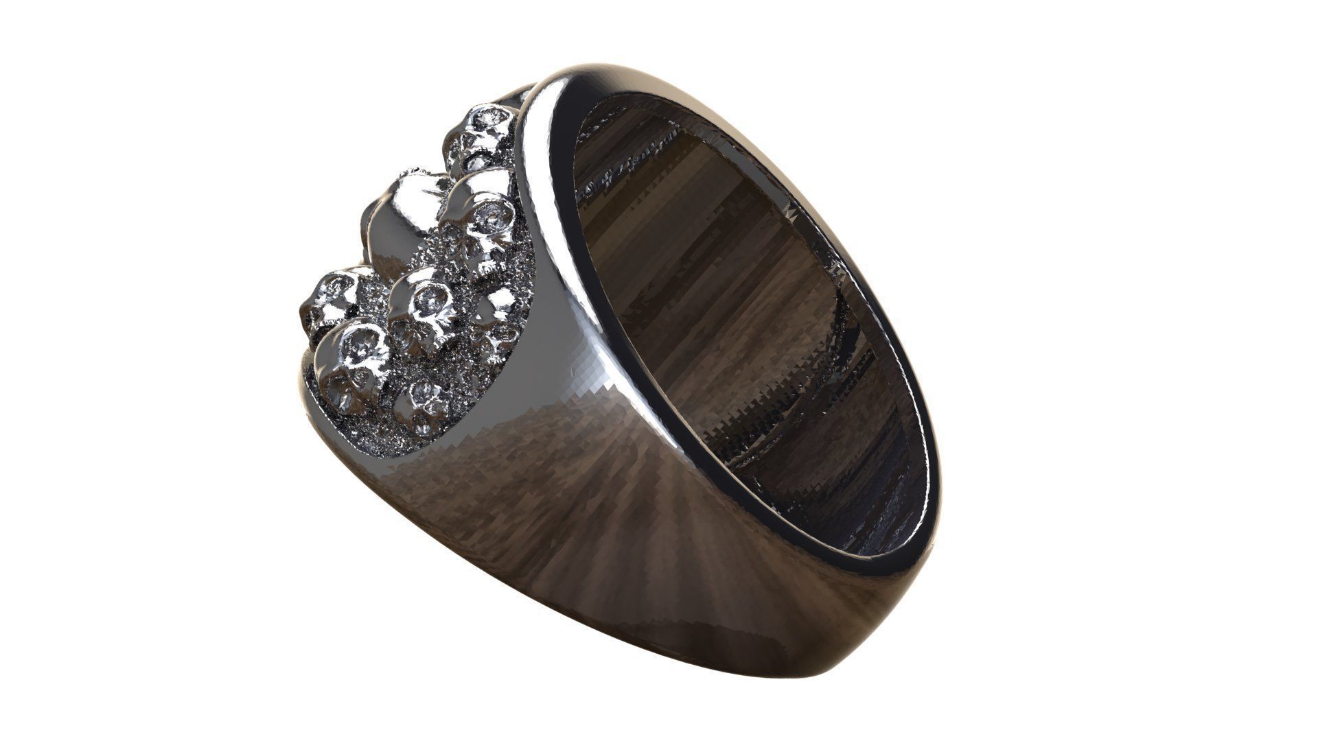 Skulls Ring 3D print model_13