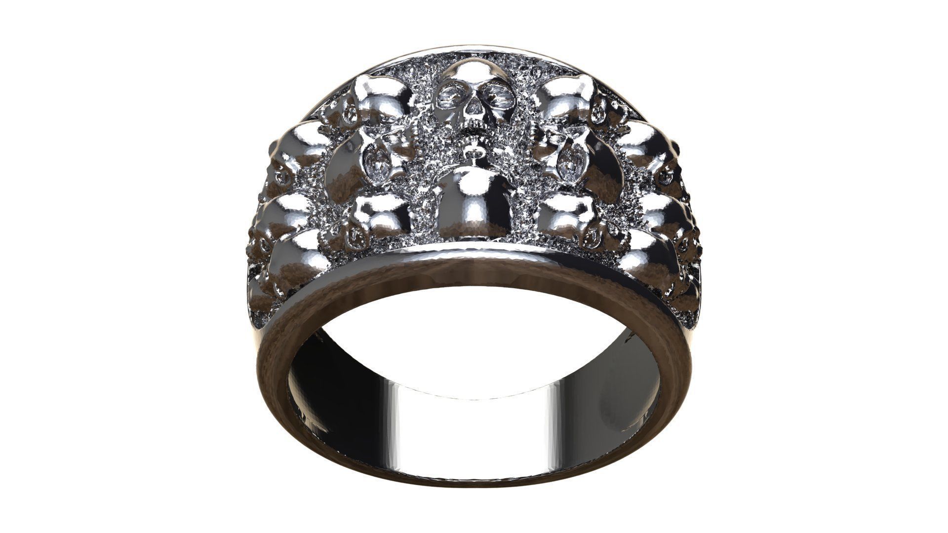 Skulls Ring 3D print model_17