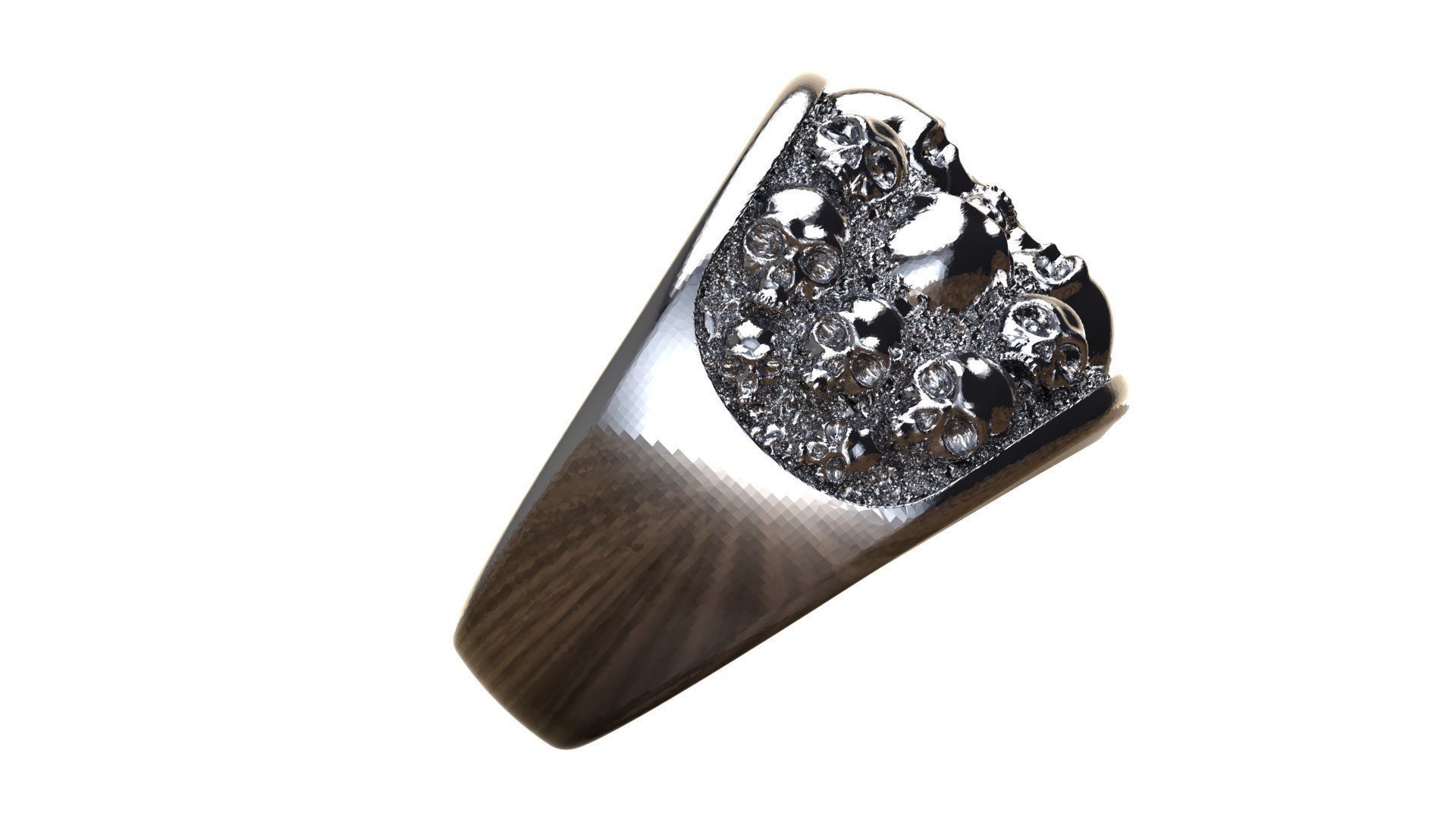 Skulls Ring 3D print model_8