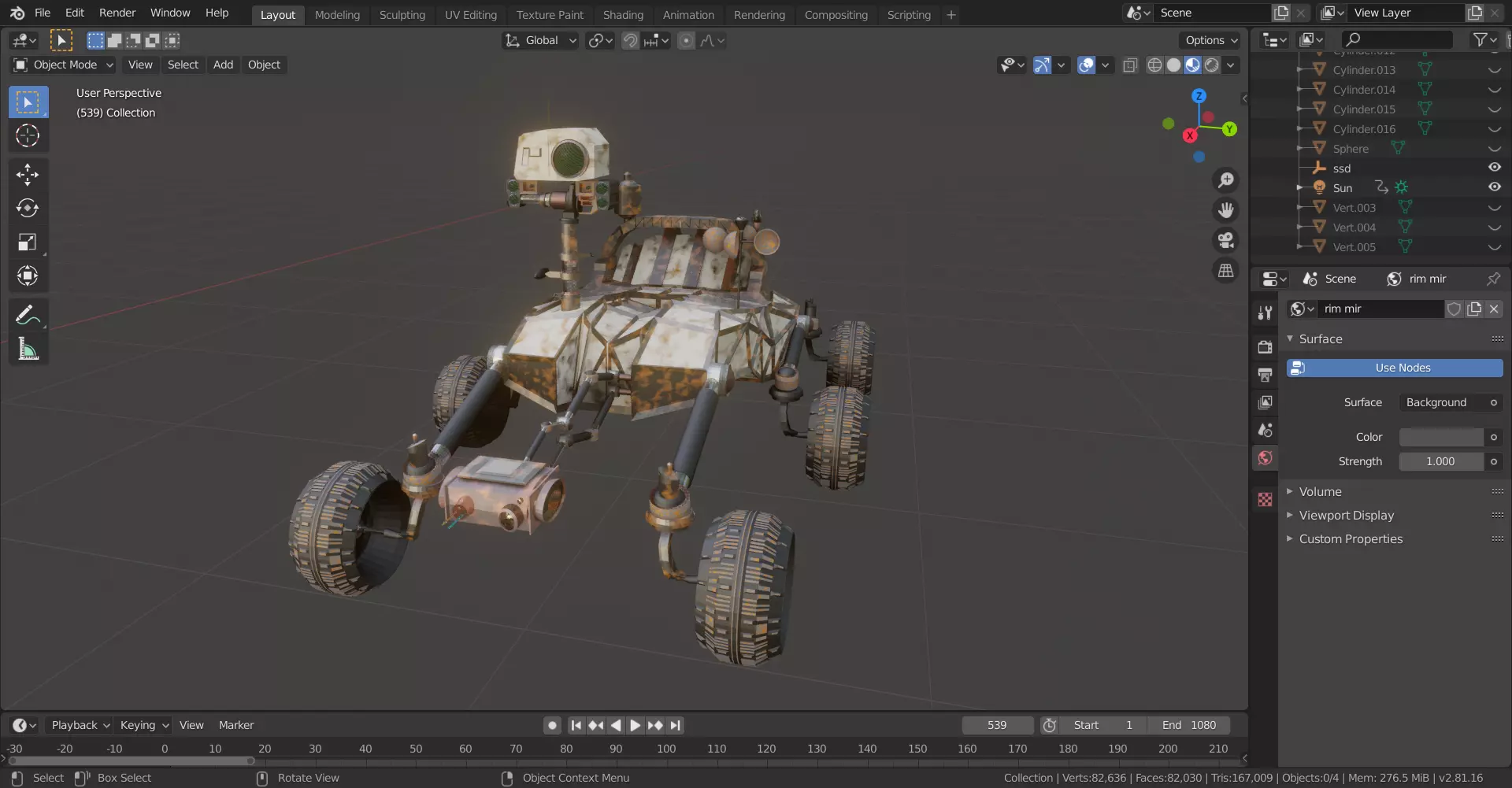Mars Rover Free low-poly 3D model_0