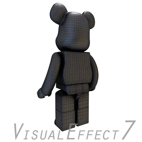 Black Leather Bear Brick 3D model_5