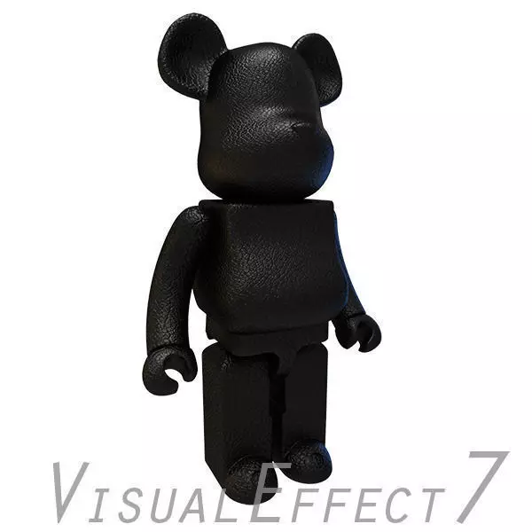 Black Leather Bear Brick 3D model_0