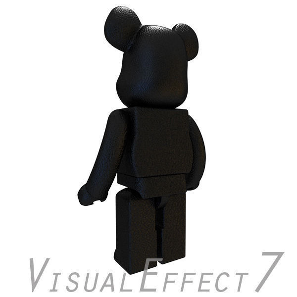 Black Leather Bear Brick 3D model_4