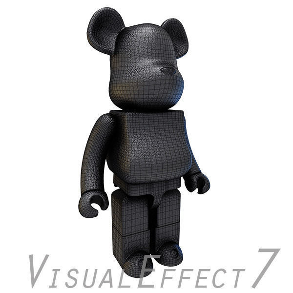 Black Leather Bear Brick 3D model_3