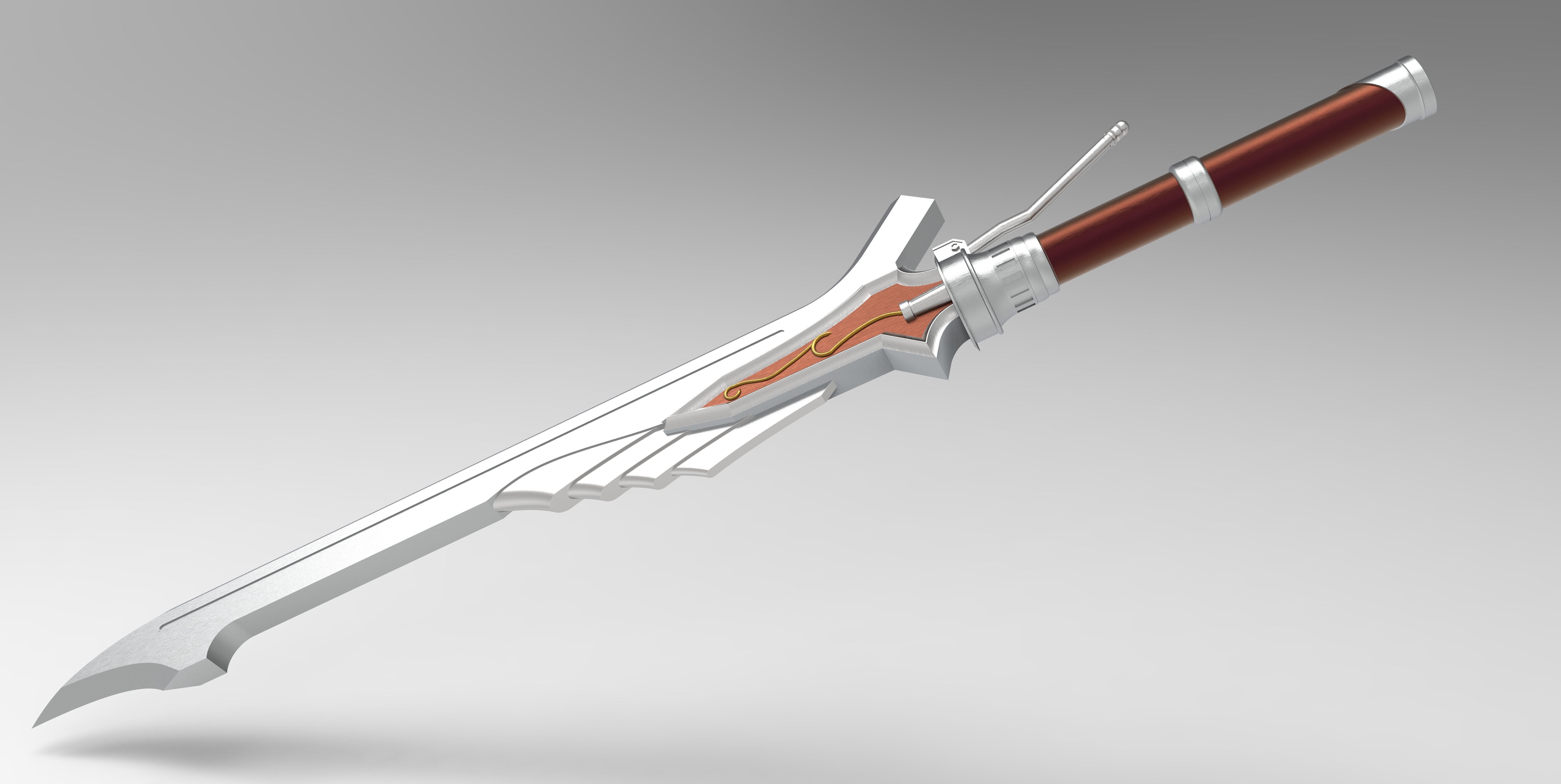Sword Design red queen 3D model 3D model_5