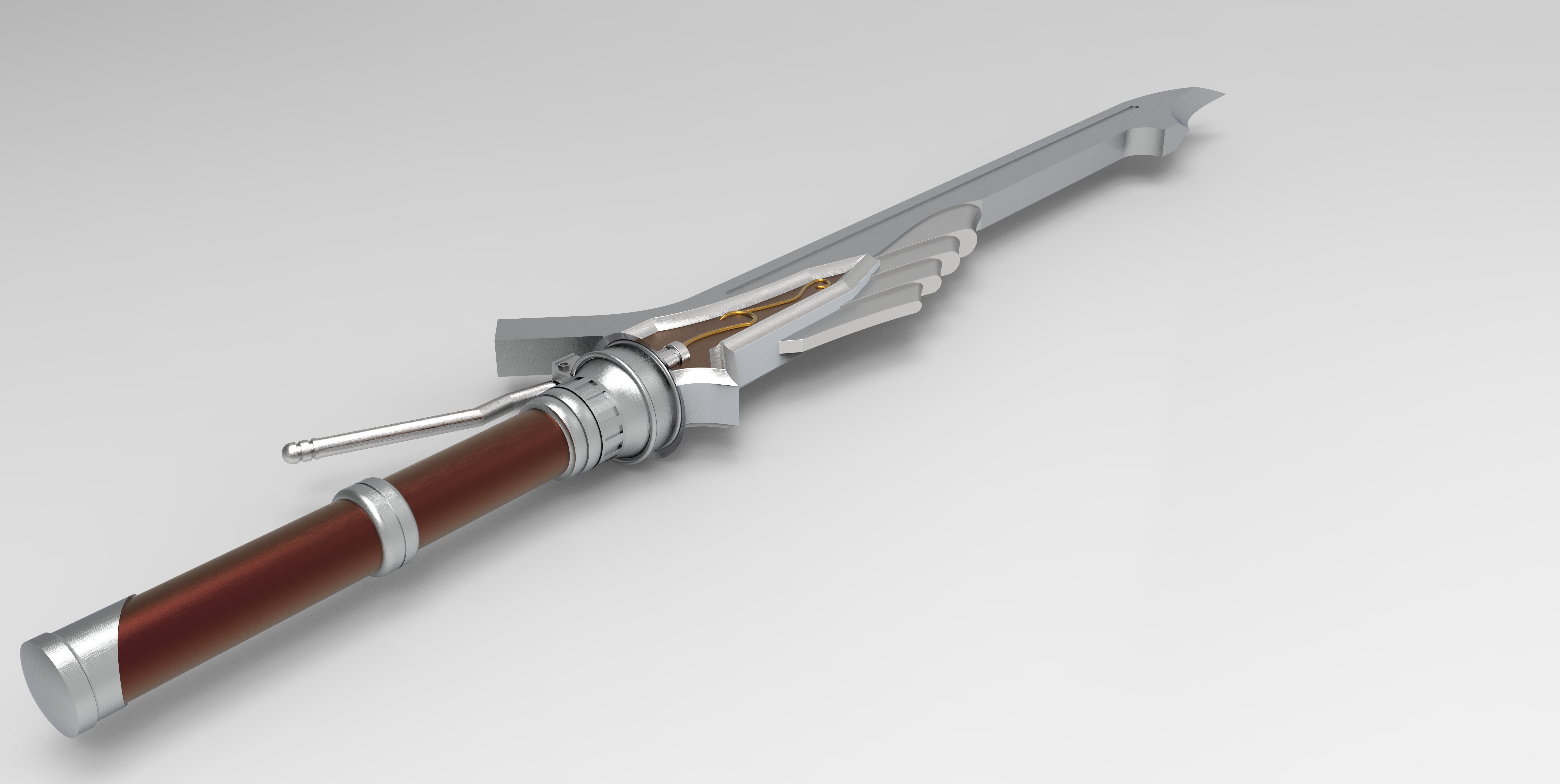 Sword Design red queen 3D model 3D model_2