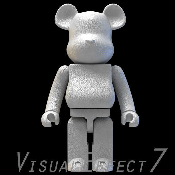 White Leather Bear Brick 3D model_1